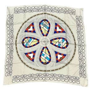 Rah-Rah Collection 100% Silk Scarf – Stained Glass Window Print